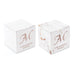 MINI CUSTOM FOIL PRINTED SQUARE PAPER FAVOR BOXES - CLASSIC FILIGREE MONOGRAM