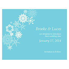 WINTER FINERY SAVE THE DATE CARD - AyaZay Wedding Shoppe