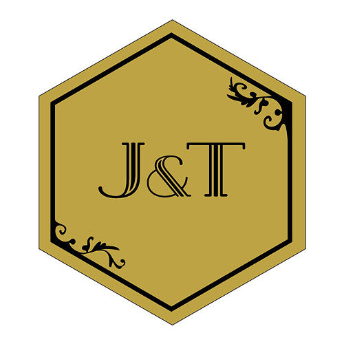 BLACK AND GOLD OPULENCE DIECUT STICKER - AyaZay Wedding Shoppe