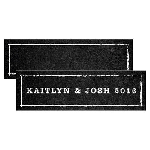SMALL RECTANGULAR TAG WITH CHALKBOARD PRINT DESIGN - AyaZay Wedding Shoppe