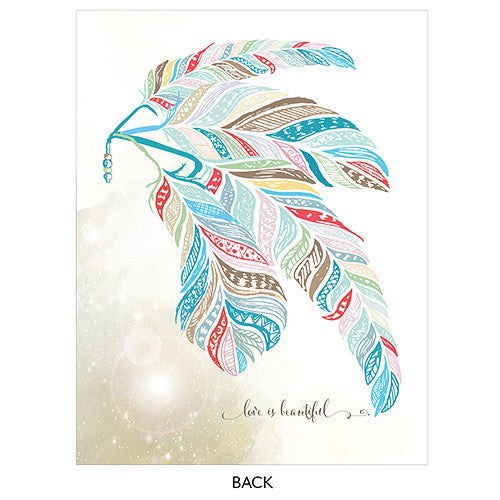 FEATHER WHIMSY SAVE THE DATE CARD - AyaZay Wedding Shoppe