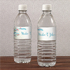 FEATHER WHIMSY WATER BOTTLE LABEL - AyaZay Wedding Shoppe
