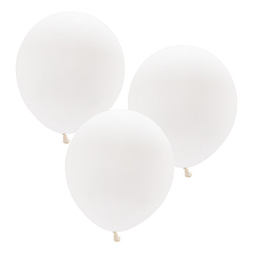 17" LARGE WHITE ROUND WEDDING BALLOONS (3/pkg) - AyaZay Wedding Shoppe