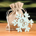 LASER EXPRESSIONS SNOWFLAKE MONOGRAM "DOUBLE-LUXE" TAG - AyaZay Wedding Shoppe