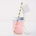 MASON JAR DRINK GLASSES WITH ROSE CUT OUT WHITE LID (12/pkg)
