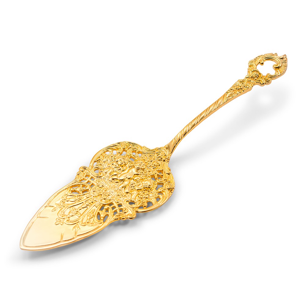 SMALL GOLD CAKE OR PIE SERVER