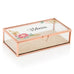 LARGE PERSONALIZED RECTANGLE GLASS JEWELRY BOX  - MODERN FLORAL PRINT