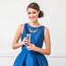 STEMLESS TOASTING CHAMPAGNE FLUTE FOR WEDDING PARTY - BRIDE