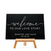 CUSTOM WEDDING CHALKBOARD SIGN - WELCOME SCRIPT