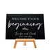 CUSTOM WEDDING CHALKBOARD SIGN - OUR BEGINNING