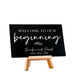 CUSTOM WEDDING CHALKBOARD SIGN - OUR BEGINNING