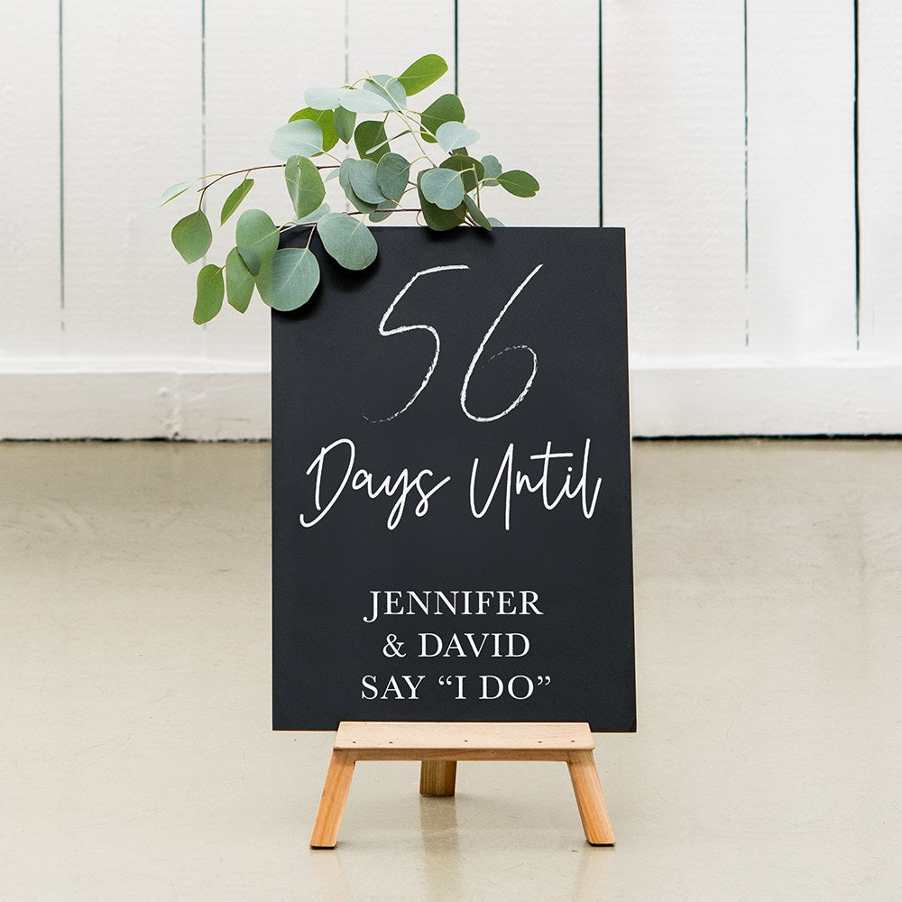 CUSTOM WEDDING CHALKBOARD SIGN - COUNTDOWN