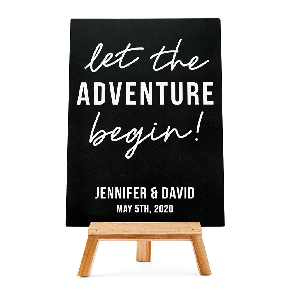 CUSTOM WEDDING CHALKBOARD SIGN - ADVENTURE