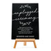 CUSTOM WEDDING CHALKBOARD SIGN - UNPLUGGED CEREMONY