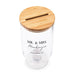 PERSONALIZED GLASS WEDDING WISHES GUESTBOOK JAR - MR. & MRS.