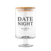 PERSONALIZED GLASS WEDDING WISHES GUESTBOOK JAR -  DATE NIGHT