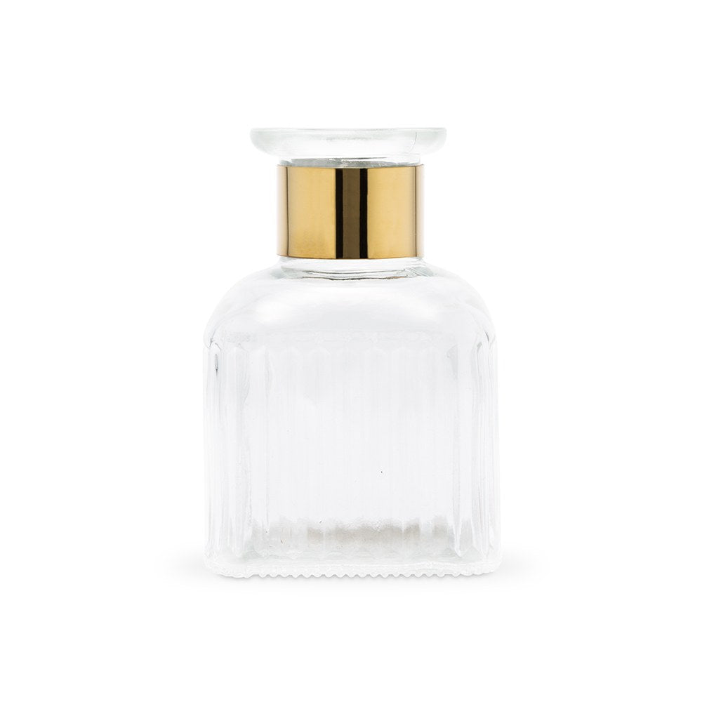 GLASS BOTTLE FLOWER VASE - SQUARE