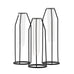 GEOMETRIC TIERED TEST TUBE FLOWER VASES - Set of 3