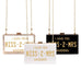 PERSONALIZED ACRYLIC BOX CLUTCH - GOLD MISS 2 MRS