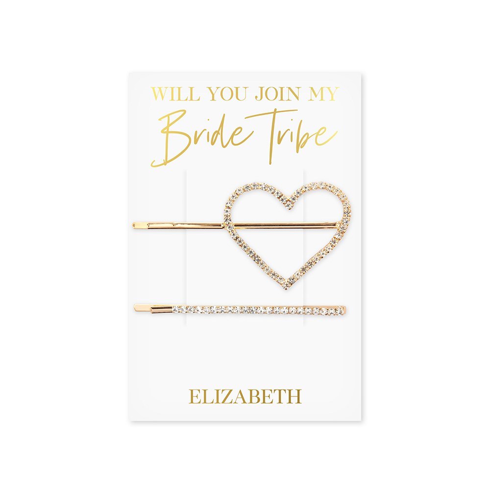 CUSTOM BRIDAL PARTY HAIR CLIPS - BRIDE TRIBE