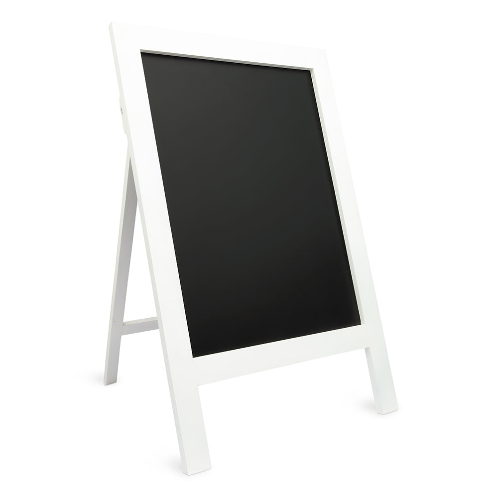 FRAMED RECTANGULAR CHALKBOARD EASEL SIGN - WHITE – AyaZay Wedding Shoppe