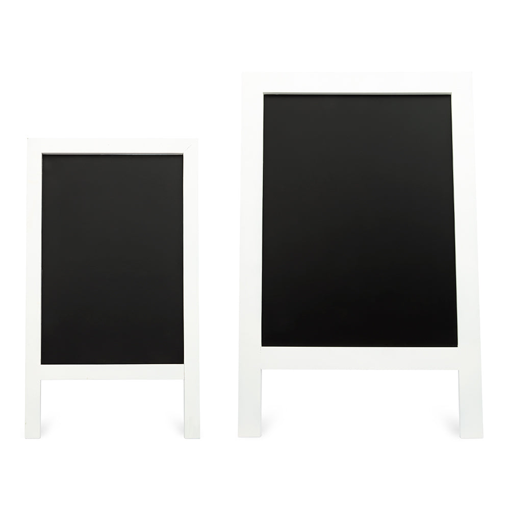 FRAMED RECTANGULAR CHALKBOARD EASEL SIGN - WHITE