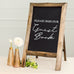 FRAMED RECTANGULAR CHALKBOARD EASEL SIGN - NATURAL WOOD