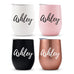 PERSONALIZED STEMLESS TRAVEL TUMBLER - CALLIGRAPHY