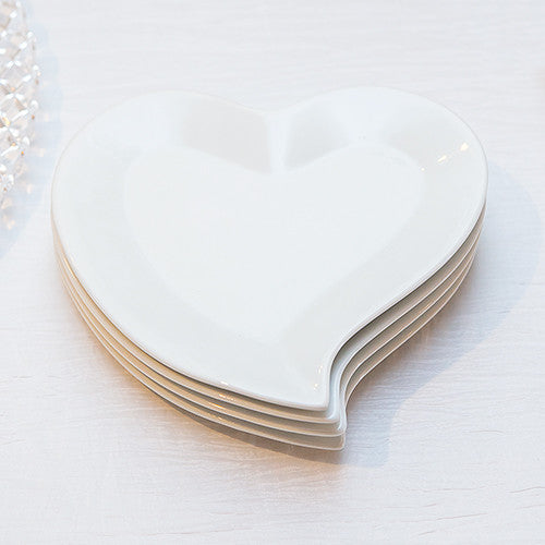 HEART SHAPED PLATES (4/pkg) - AyaZay Wedding Shoppe