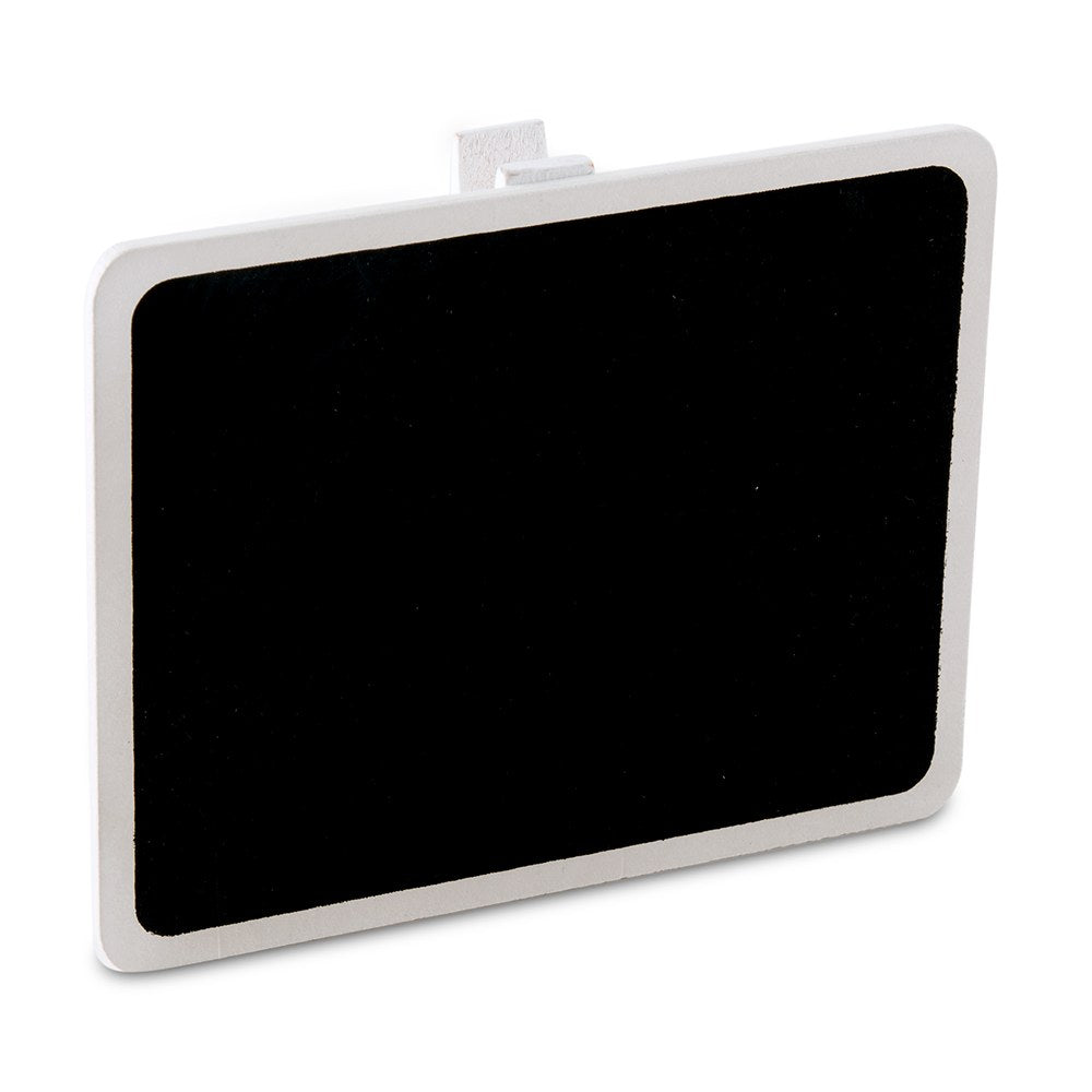 WOODEN BLACK BOARD WITH CLIP WITH WHITE WASH FINISH (6/pkg) - AyaZay Wedding Shoppe