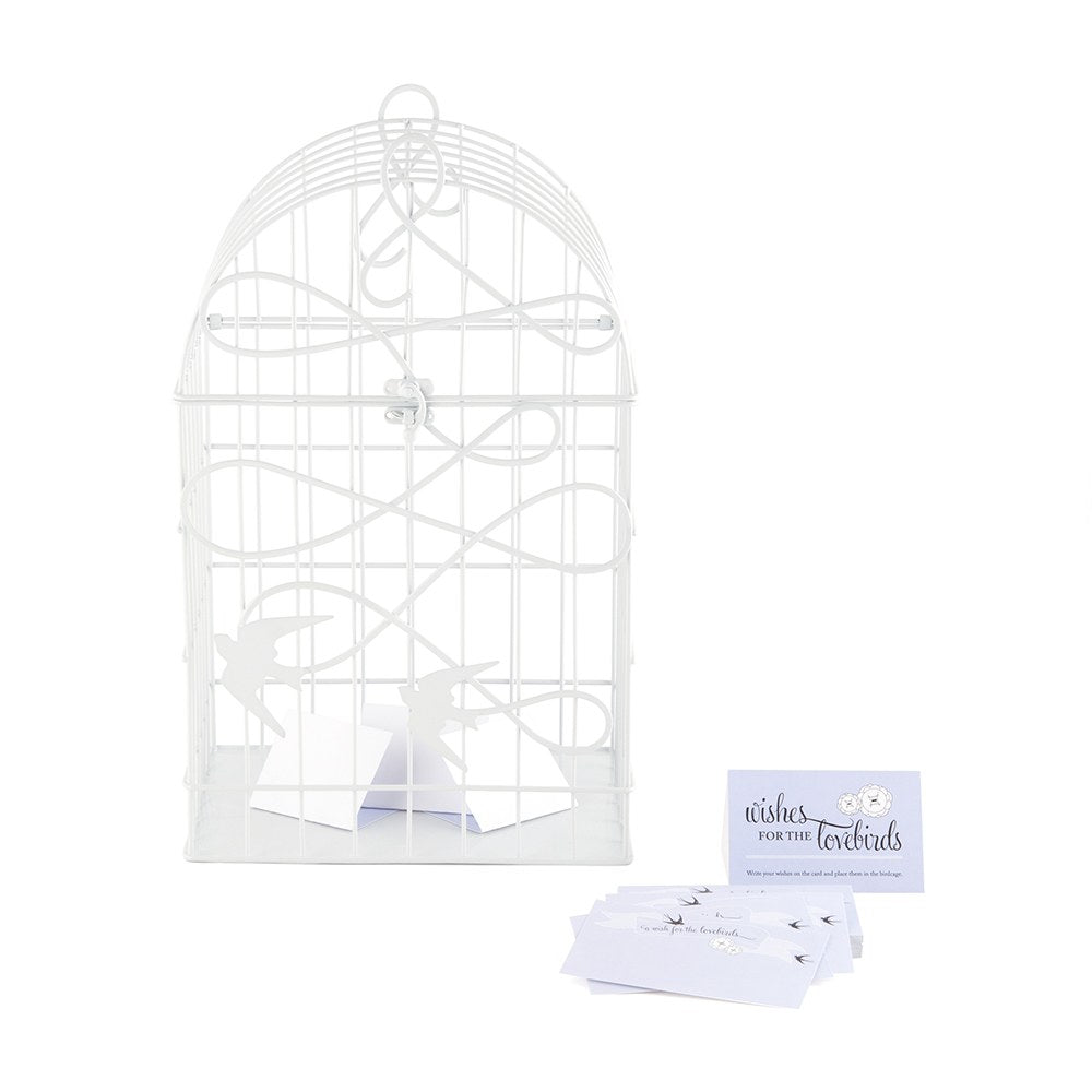 MODERN DECORATIVE BIRDCAGE WITH BIRDS IN FLIGHT - AyaZay Wedding Shoppe