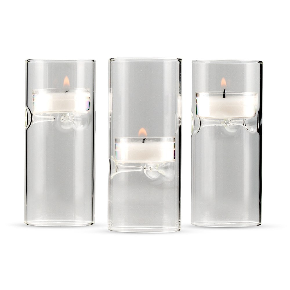 BLOWN GLASS MINIATURE TEALIGHT LUMINARIES (4/pkg)