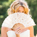 ANTIQUED LACE HAND FAN - AyaZay Wedding Shoppe