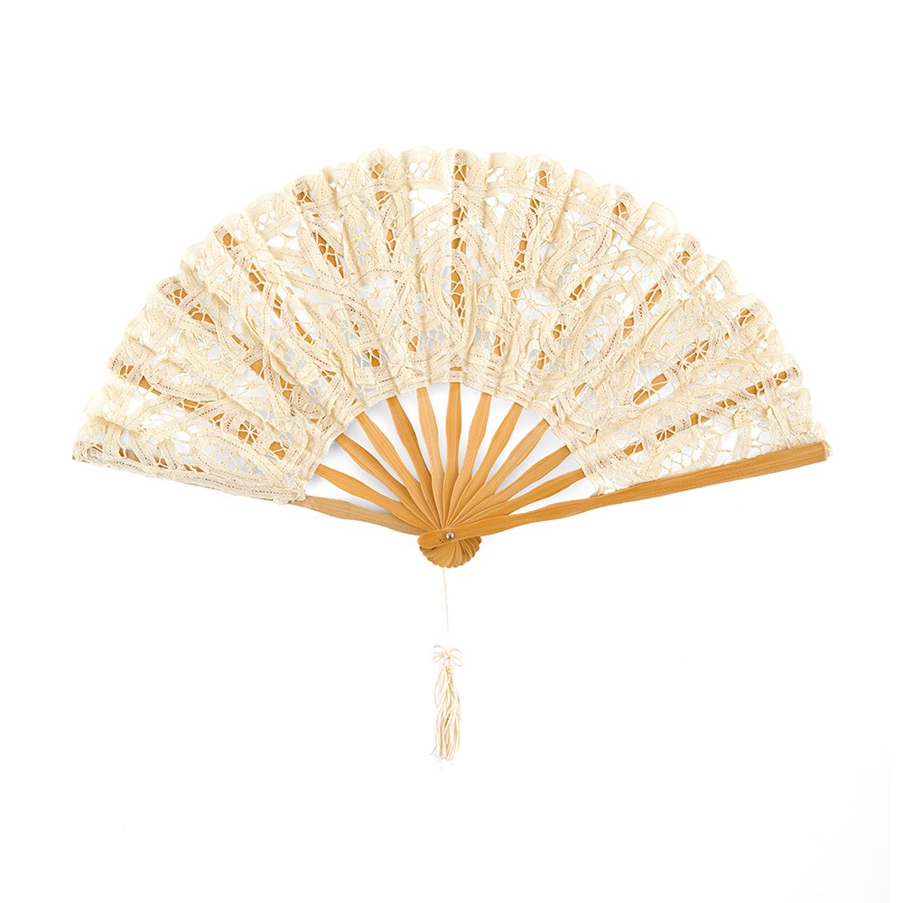 ANTIQUED LACE HAND FAN - AyaZay Wedding Shoppe