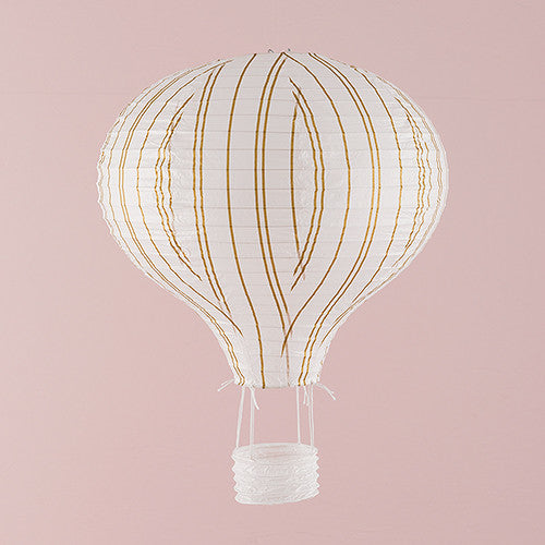 HOT AIR BALLOON PAPER LANTERN SET IN GOLD AND WHITE (3/pkg) - AyaZay Wedding Shoppe