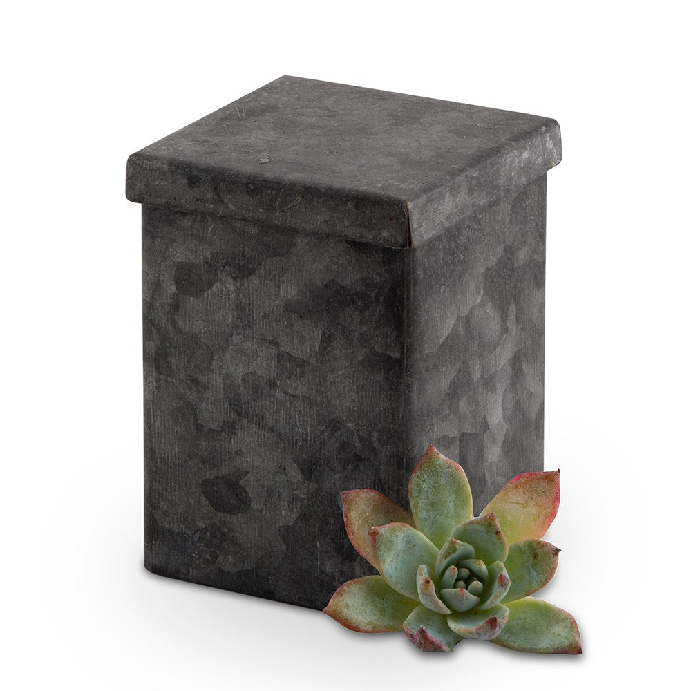 SMALL TIN FAVOUR BOX WITH AGED FINISH (6/pkg)