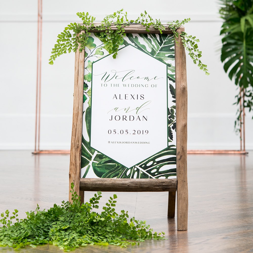 SELF STANDING CHALKBOARD SIGN WITH RUSTIC WOOD FRAME - AyaZay Wedding Shoppe