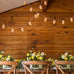 STRING OF LIGHTS WITH NATURAL BURLAP SHADES LED - AyaZay Wedding Shoppe