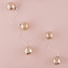 STRING OF LIGHTS WITH MERCURY GLASS GLOBES - BATTERY LED - AyaZay Wedding Shoppe