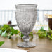 VINTAGE INSPIRED PRESSED GLASS GOBLET IN GREY