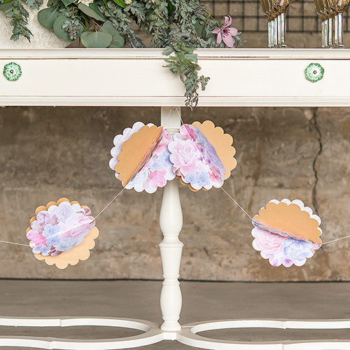 3D FLORAL PRINT PAPER GARLAND - AyaZay Wedding Shoppe