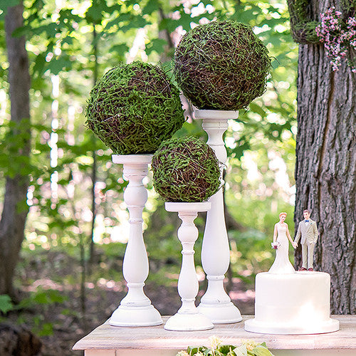 FAUX MOSS AND WICKER POMANDER - AyaZay Wedding Shoppe