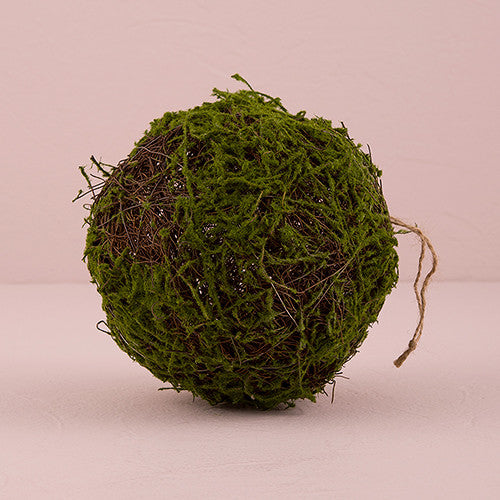 FAUX MOSS AND WICKER POMANDER - AyaZay Wedding Shoppe