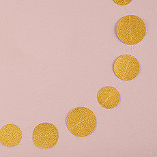 GOLD GLITTER CIRCLE SEWN PAPER GARLAND - AyaZay Wedding Shoppe