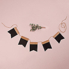 DECORATIVE KRAFT AND BLACK PAPER DIY BANNER - AyaZay Wedding Shoppe