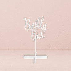 BUBBLY BAR ACRYLIC SIGN - WHITE - AyaZay Wedding Shoppe