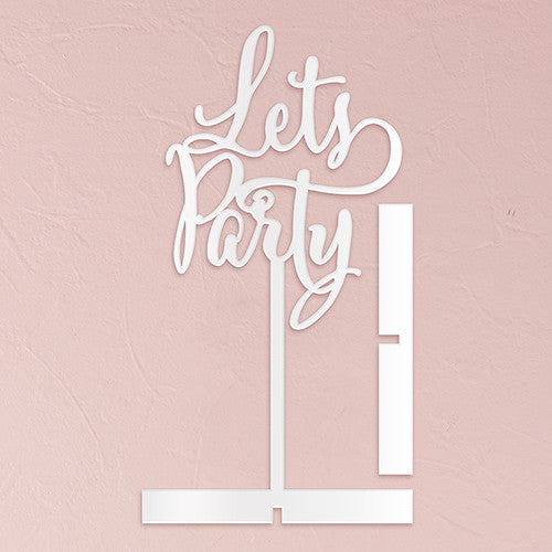 LET'S PARTY ACRYLIC SIGN - WHITE - AyaZay Wedding Shoppe