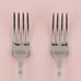 MR & MRS CAKE FORK SET