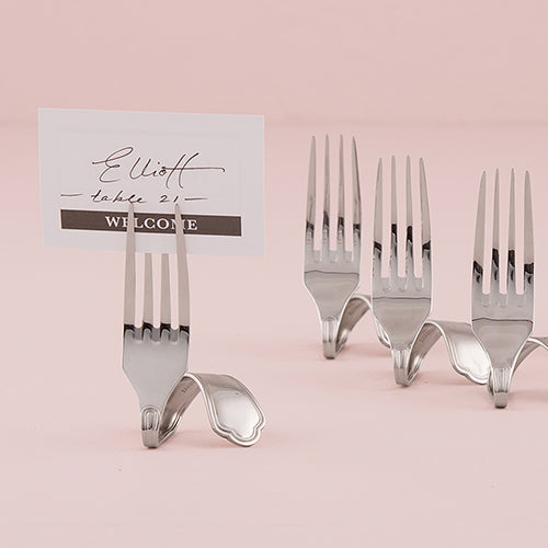 TWISTED FORK PLACE CARD HOLDERS (8/pkg) - AyaZay Wedding Shoppe