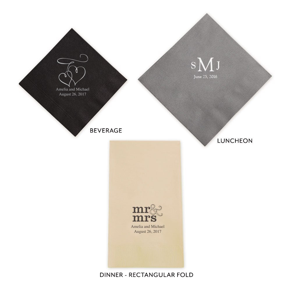 PERSONALIZED FOIL PRINTED PAPER NAPKINS - Modern Fairy Tale Initial

(50/pkg)